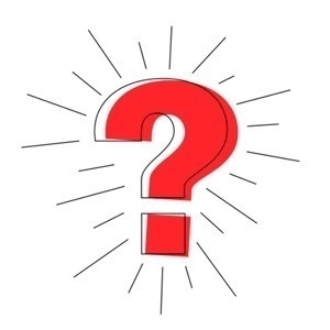 Modern question mark template for idea or message.
